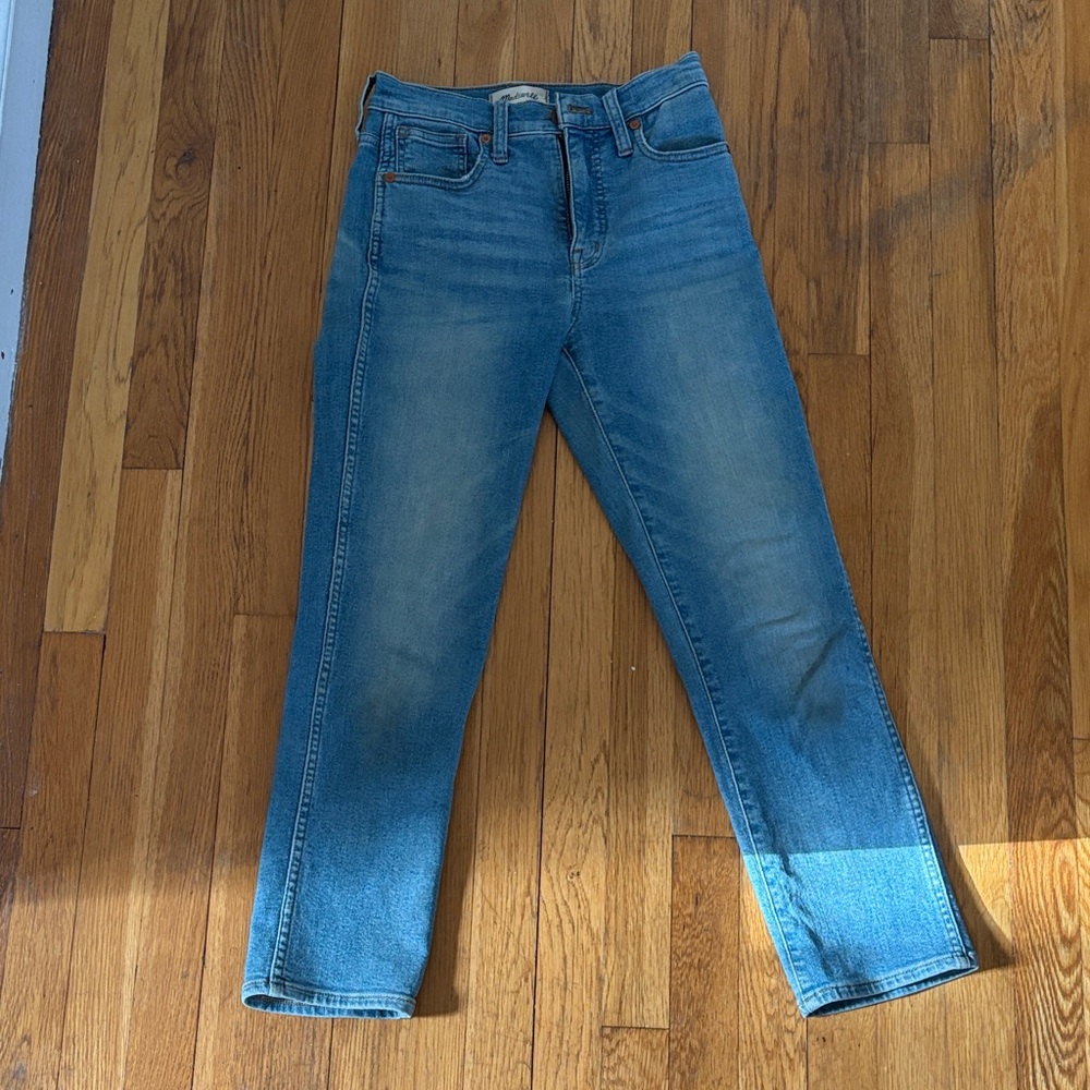 Madewell Classic High-Rise Stovepipe  Jeans - Light Blue